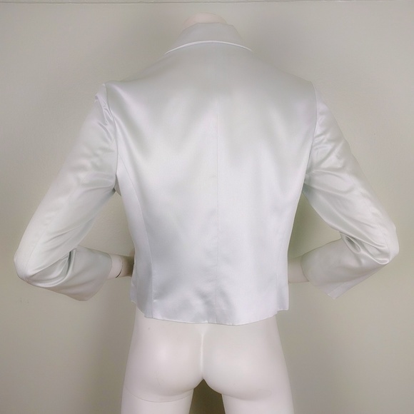Martine Sitbon Ice Mint Satin Crop Tuxedo Blazer S - Picture 5 of 6